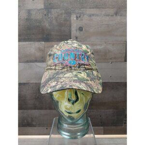 Mossy Oak Country Pink, Blue, And Camouflage Distressed Hook n Loop Hat